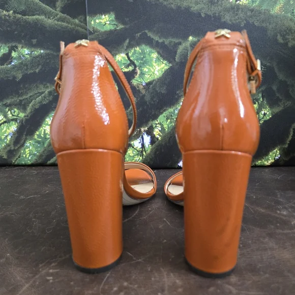 🔥 Sam Edelman Orange Block Heels – Size 7.5 – Chic, Classic & Comfortable! - Picture 6 of 9